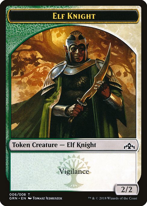 Elf Knight (Guilds of Ravnica Tokens #6)