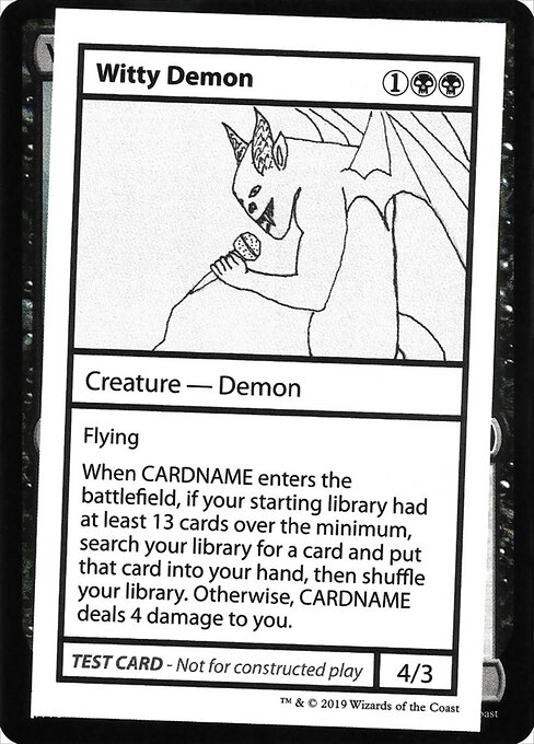 Witty Demon (Mystery Booster Playtest Cards 2021 #50)