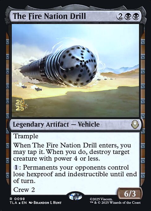 The Fire Nation Drill magic the gathering card art