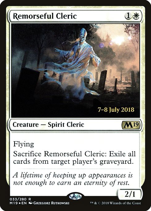 Remorseful Cleric (Core Set 2019 Promos #33s)