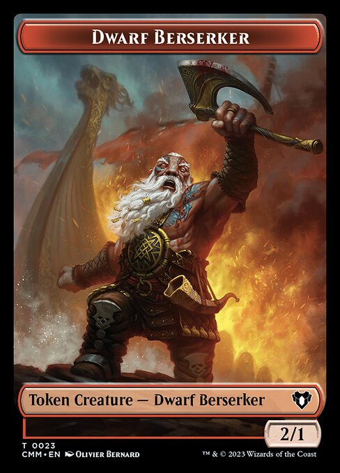 Dwarf Berserker (Commander Masters Tokens #23)