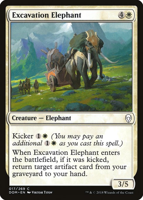 Excavation Elephant card image