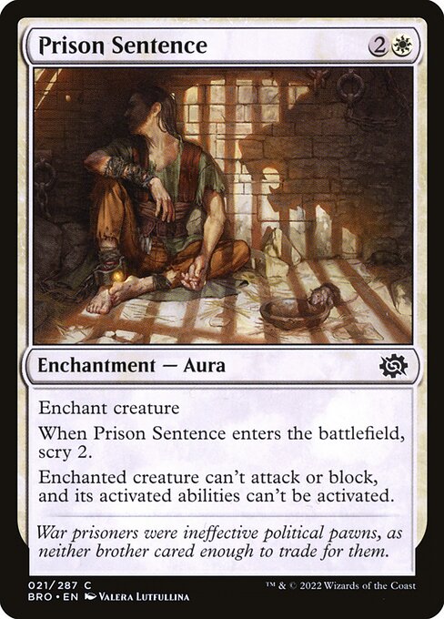 Prison Sentence (The Brothers' War #21)