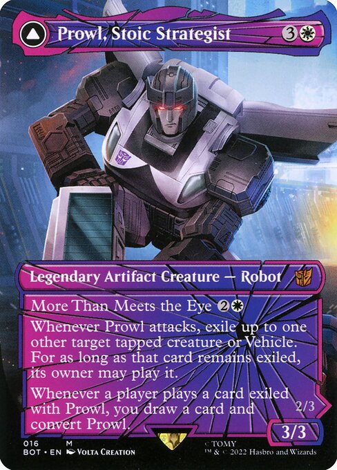 Prowl, Stoic Strategist // Prowl, Pursuit Vehicle (Transformers #16)