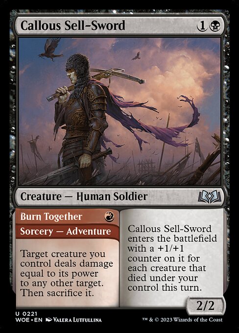 Callous Sell-Sword // Burn Together card image