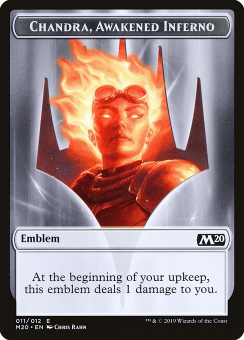 Chandra, Awakened Inferno Emblem (Core Set 2020 Tokens #11)