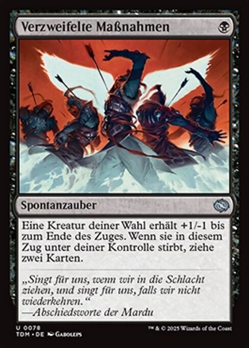 Verzweifelte Maßnahmen