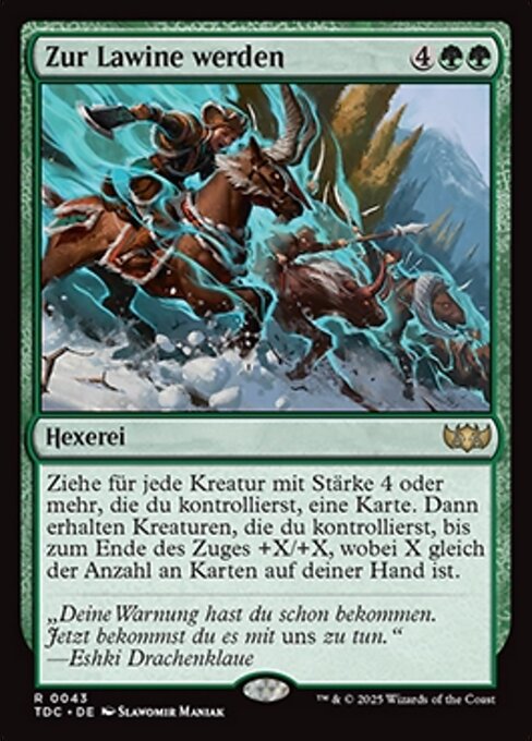 Zur Lawine werden