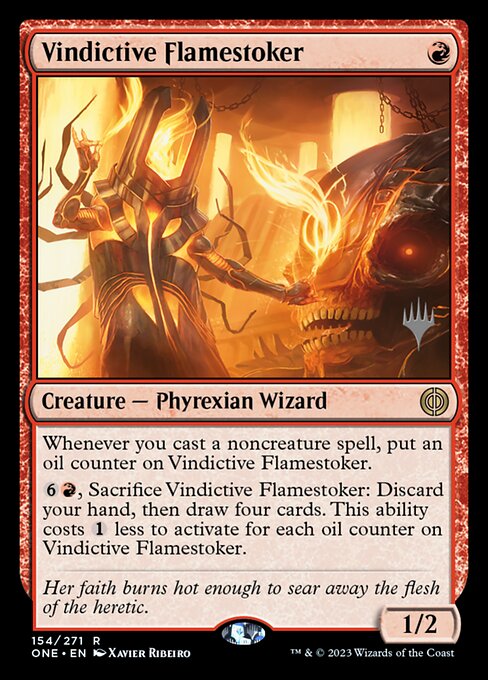 Vindictive Flamestoker (Phyrexia: All Will Be One Promos #154p)