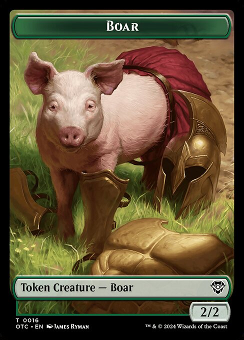 Boar (Outlaws of Thunder Junction Commander Tokens #16)