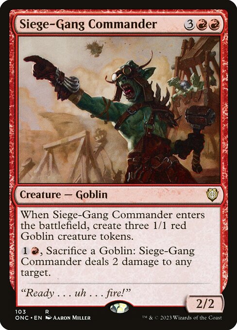 Siege-Gang Commander (Phyrexia: All Will Be One Commander #103)
