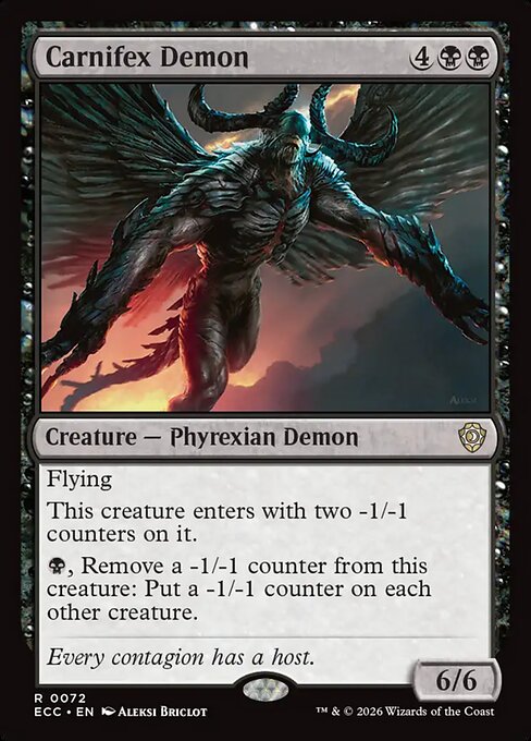 Carnifex Demon magic the gathering card art