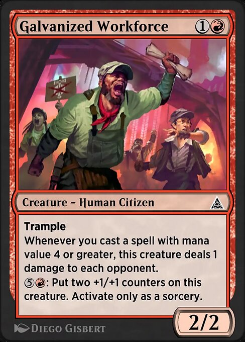 Angry Rabble magic the gathering card art