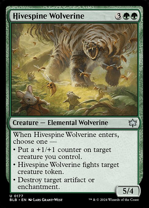 Hivespine Wolverine (Bloomburrow #177)