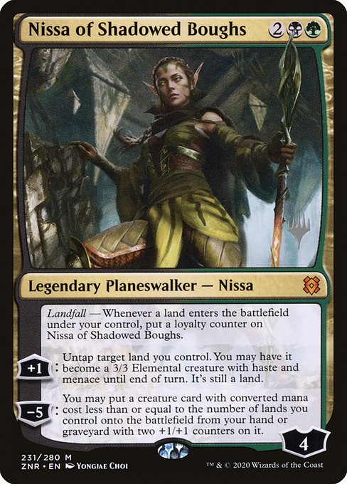 Nissa of Shadowed Boughs (Zendikar Rising Promos #231p)