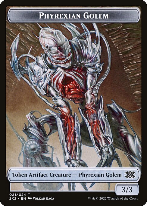 Phyrexian Golem (Double Masters 2022 Tokens #21)