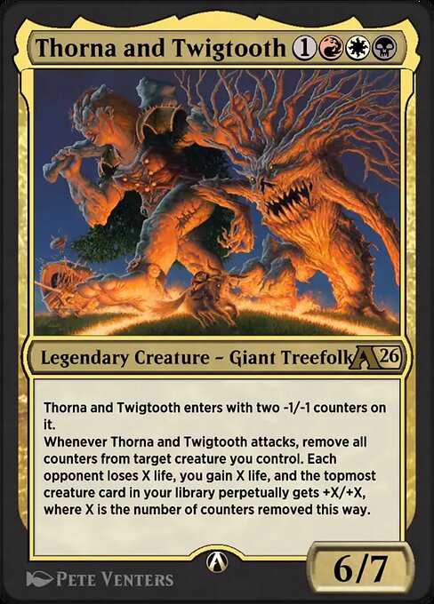 Thorna and Twigtooth magic the gathering card art
