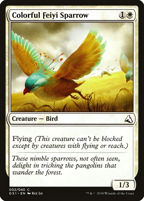Colorful Feiyi Sparrow card image