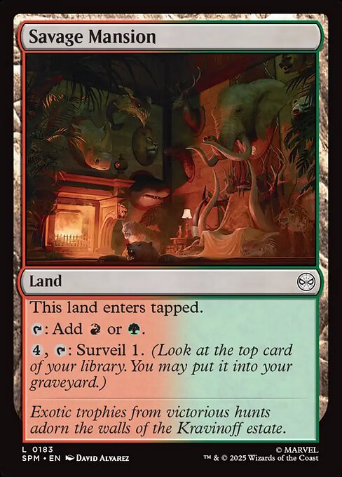 Savage Mansion magic the gathering card art