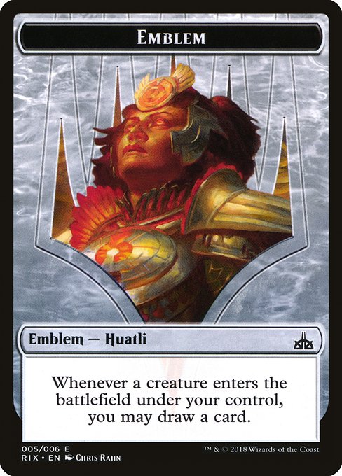 Huatli, Radiant Champion Emblem (TRIX)