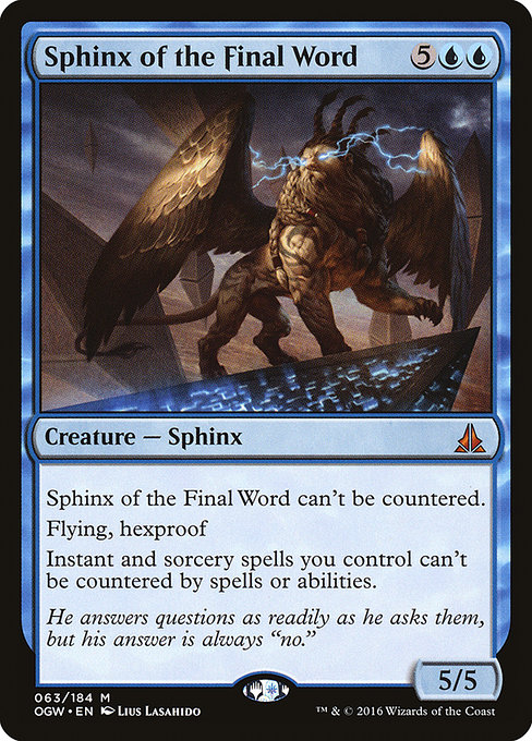 Sphinx du dernier mot|Sphinx of the Final Word