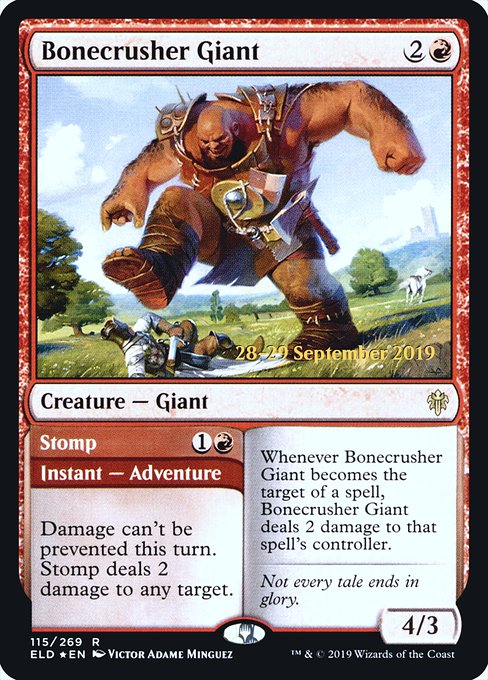 Bonecrusher Giant // Stomp (Throne of Eldraine Promos #115s)