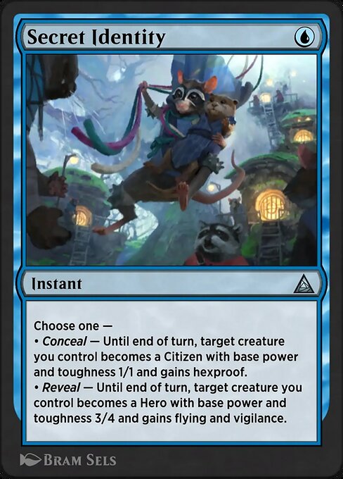 Secret Identity magic the gathering card art