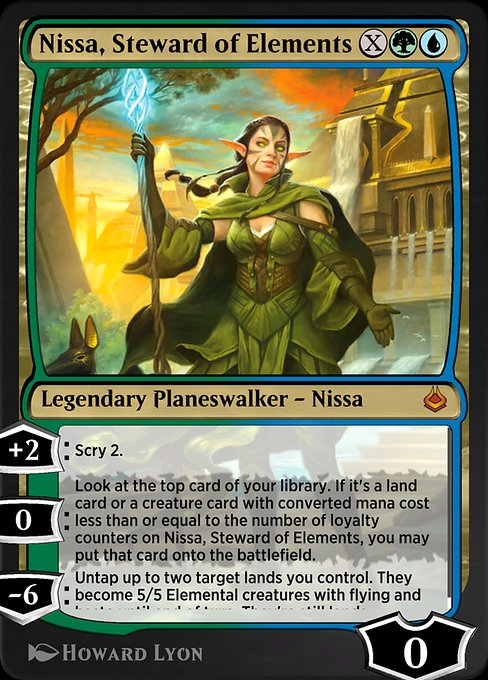 Nissa, Steward of Elements (Amonkhet Remastered #248)