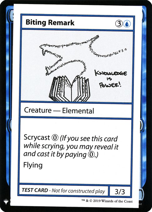 Biting Remark (Mystery Booster Playtest Cards 2019 #17)