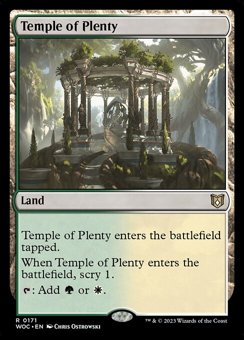 Temple of Plenty (Wilds of Eldraine Commander #171)