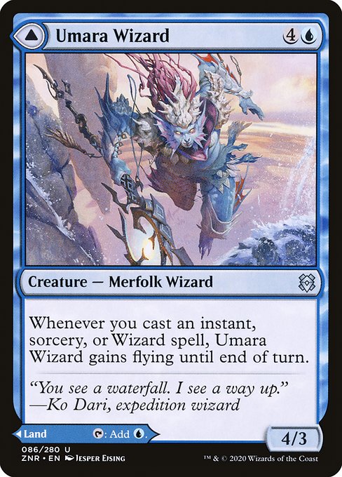 Umara Wizard // Umara Skyfalls (Zendikar Rising #86)