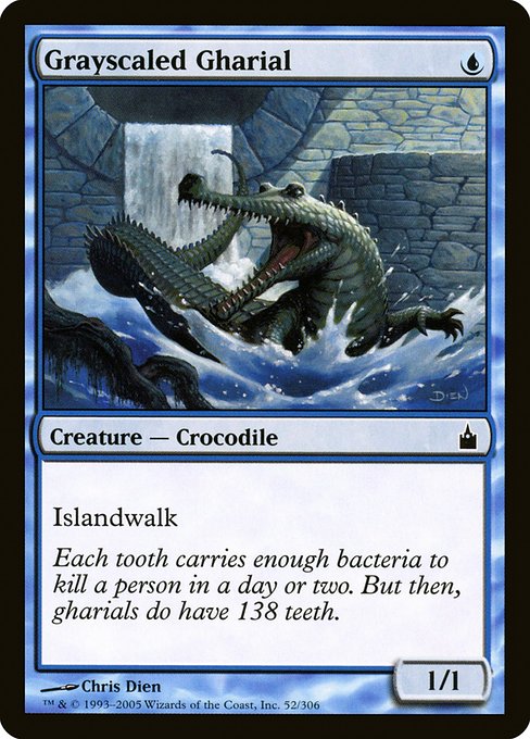 Grayscaled Gharial card image