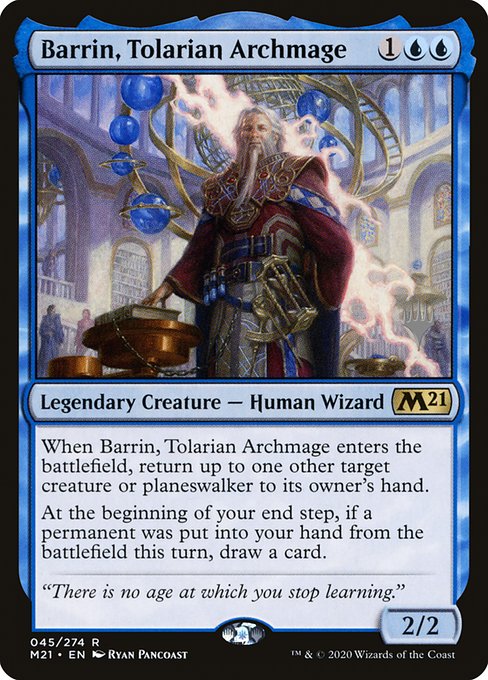 Barrin, Tolarian Archmage (Core Set 2021 Promos #45p)