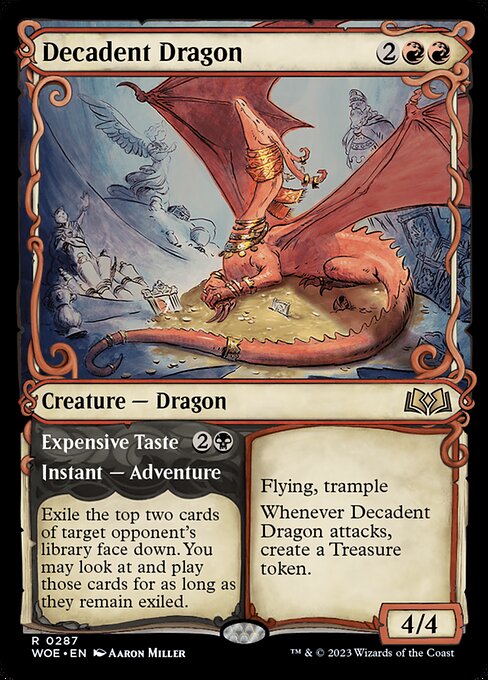 Decadent Dragon // Expensive Taste (Wilds of Eldraine #287)