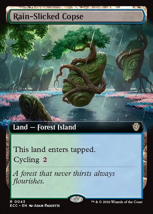 Rain-Slicked Copse magic the gathering card art