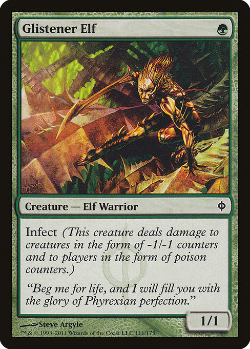 Glistener Elf (New Phyrexia #111)