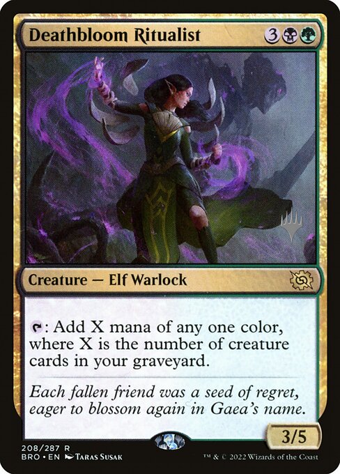 Deathbloom Ritualist (The Brothers' War Promos #208p)