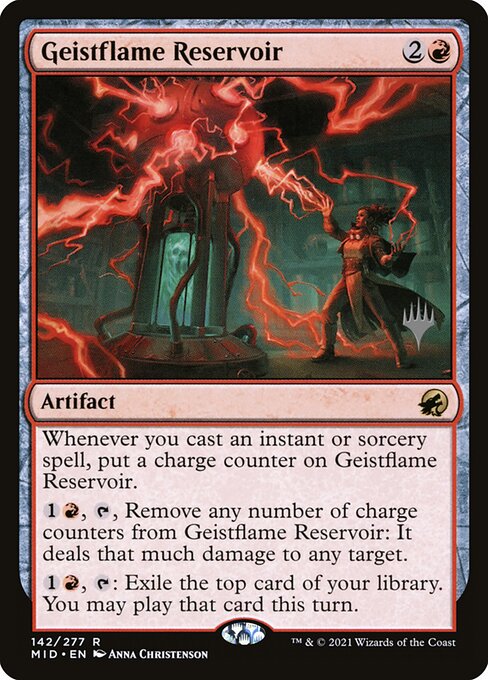 Geistflame Reservoir (Innistrad: Midnight Hunt Promos #142p)