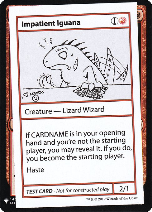 Impatient Iguana (Mystery Booster Playtest Cards 2019 #55)