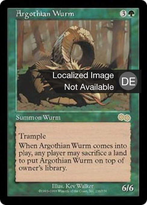 Argothian Wurm (Urza's Saga #236)