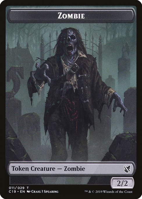Zombie (Commander 2019 Tokens #11)