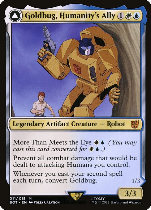 Goldbug, Humanity's Ally // Goldbug, Scrappy Scout card image