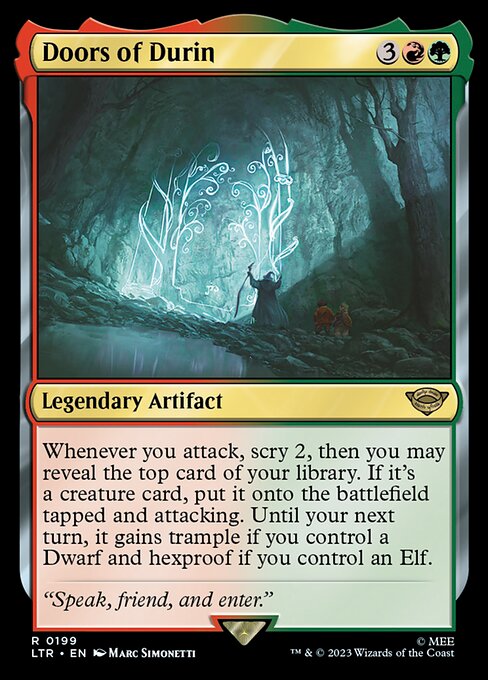 EDH Set of 5 mtg Lord of Rings Minas Tirith Barad-Dur Rivendell The Shire Moria