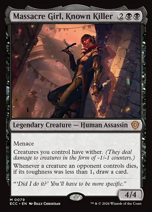 Massacre Girl, Known Killer magic the gathering card art