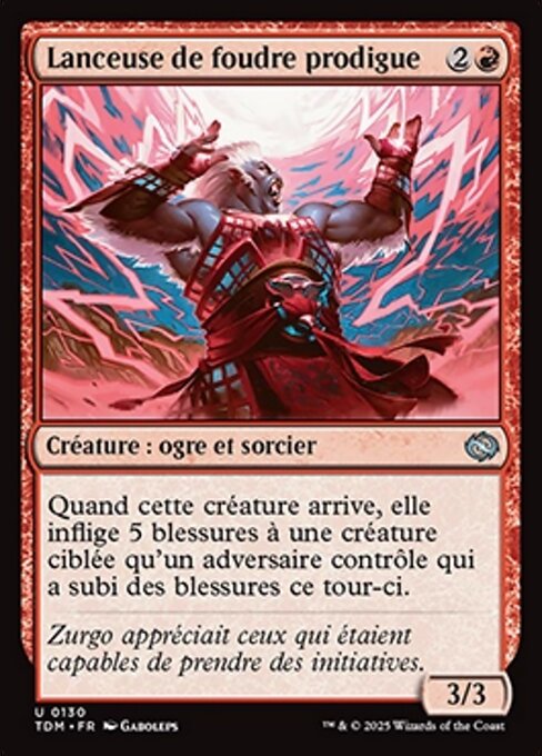 Lanceuse de foudre prodigue