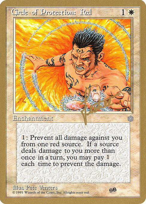 Circle of Protection: Red (Pro Tour Collector Set #bl15sb)