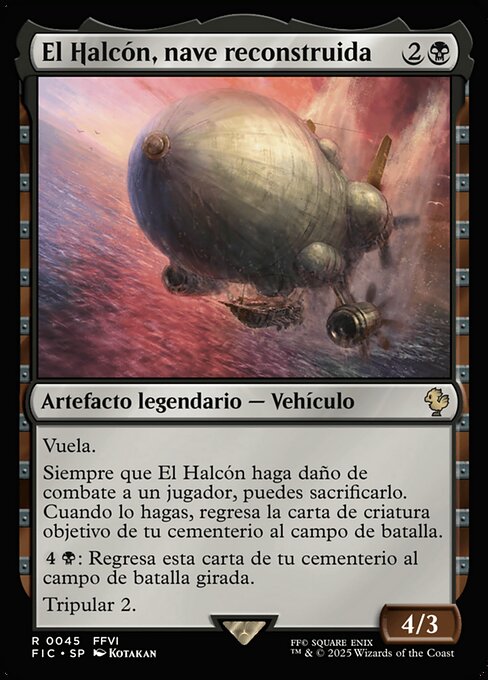 El Halcón, nave reconstruida