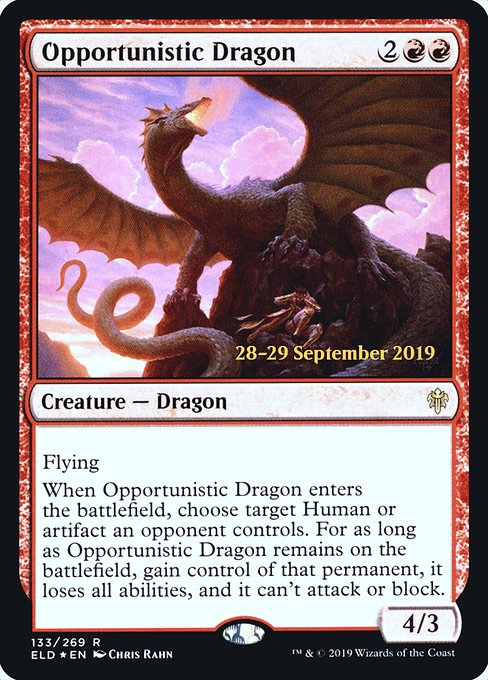 Opportunistic Dragon (Throne of Eldraine Promos #133s)