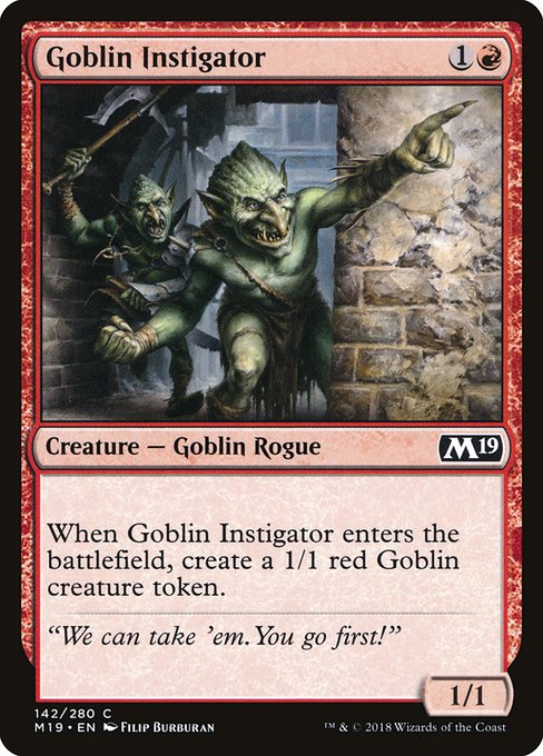 Goblin Instigator (Core Set 2019 #142)