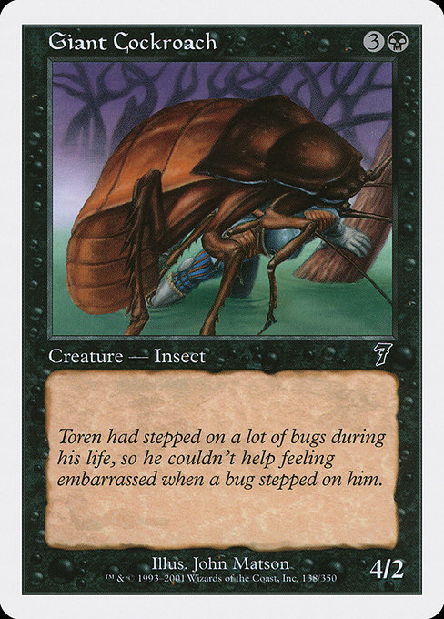 Giant Cockroach (Seventh Edition #138)